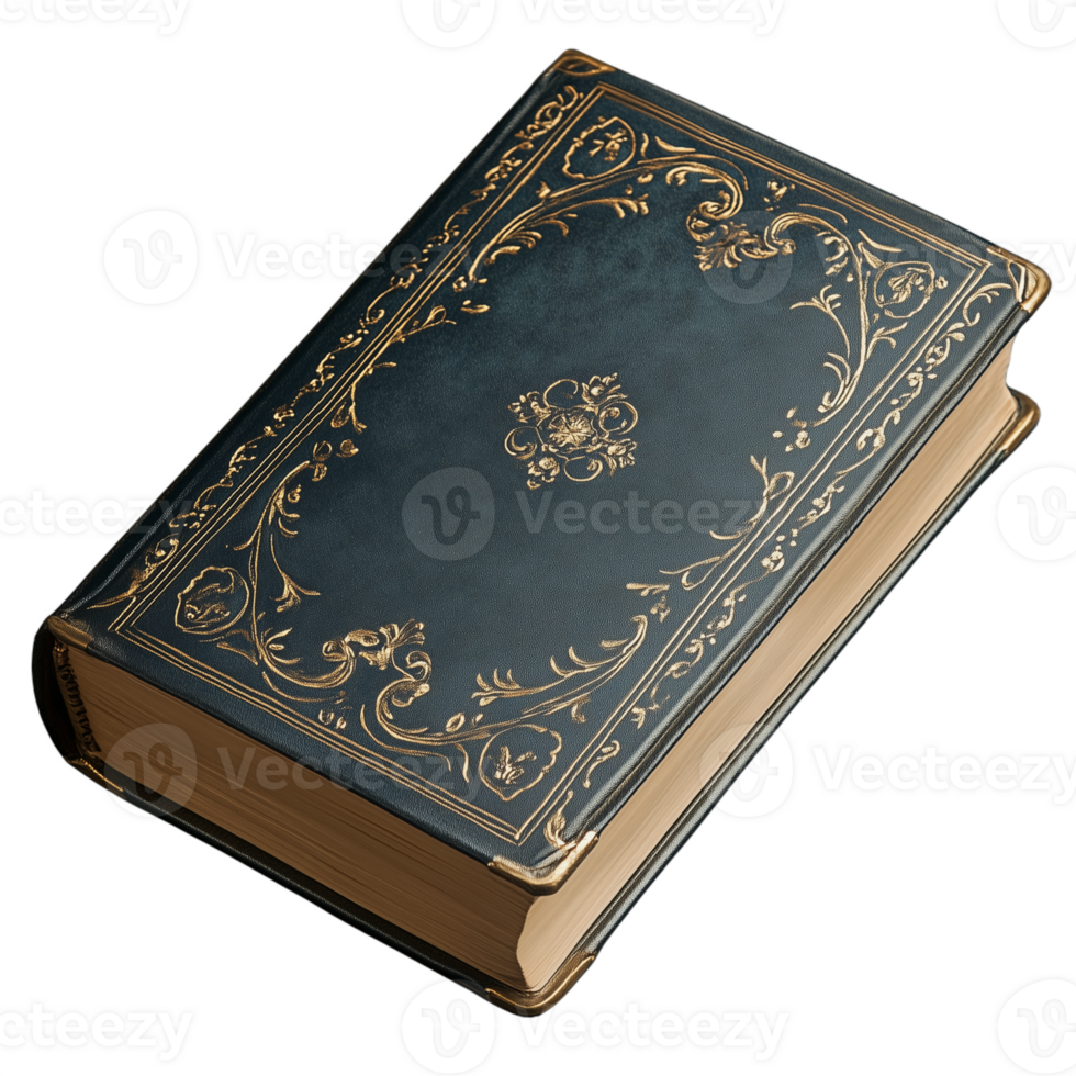 A book with gold embossing on the cover png