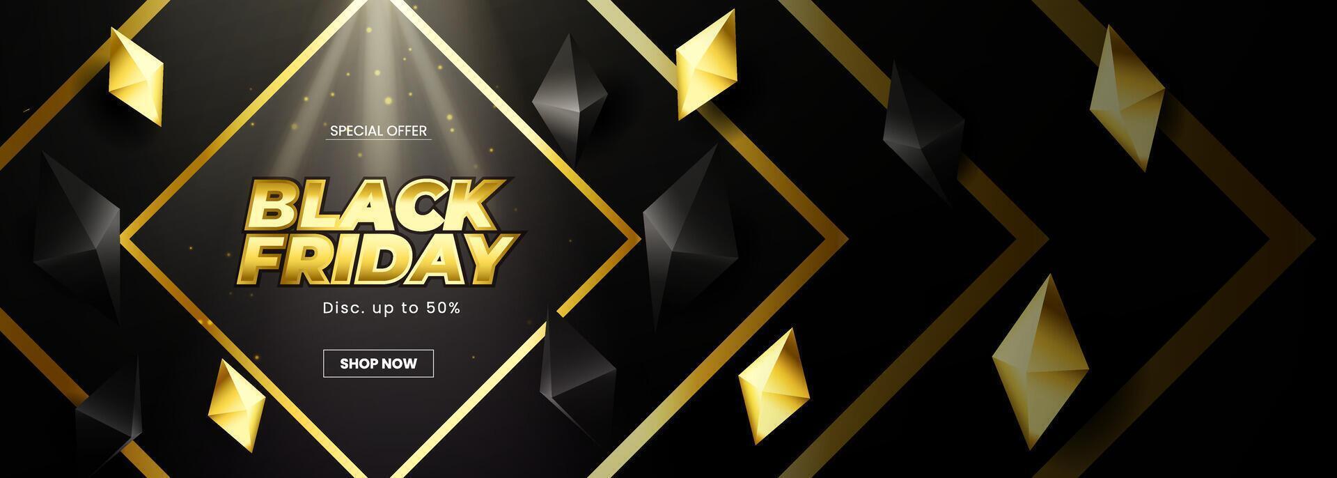 Black Friday Special offer banner background with abstract elements vector