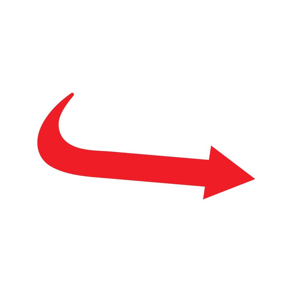 Arrow icon red vector