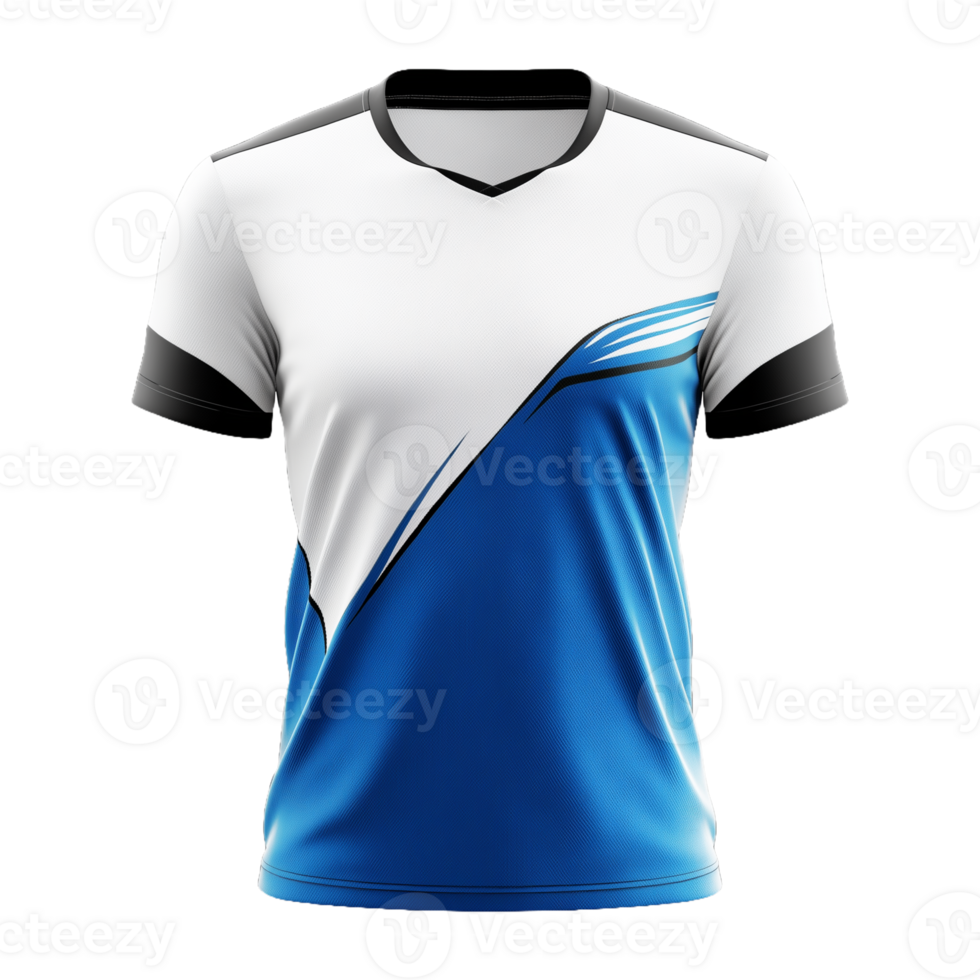 Modern Sports Jersey Mockup with Abstract Design Isolated on Transparent Background Great for Player Gear, Product Banners, and T-Shirt Mockups png