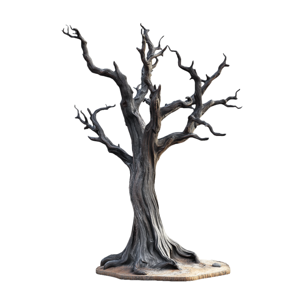 Dry Burnt Tree Isolated on Transparent Background Great for Winter-Themed Posts, Product Ads, and Natural Wood Element Covers png
