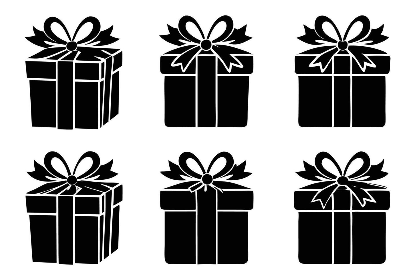 Gift box icon set vector