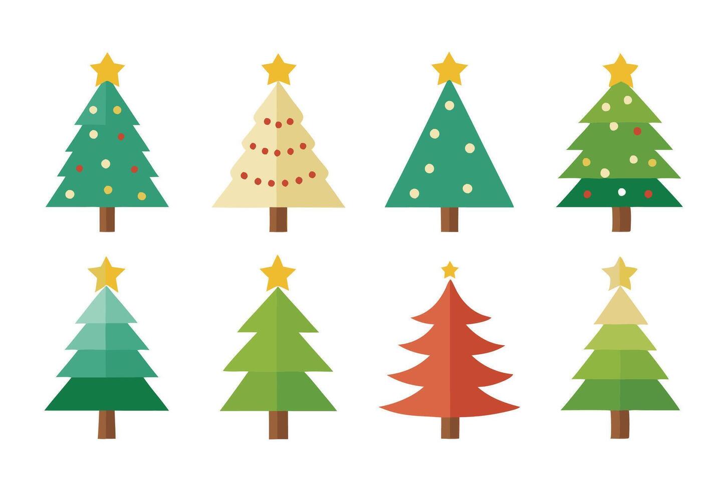 Christmas trees illustration vector