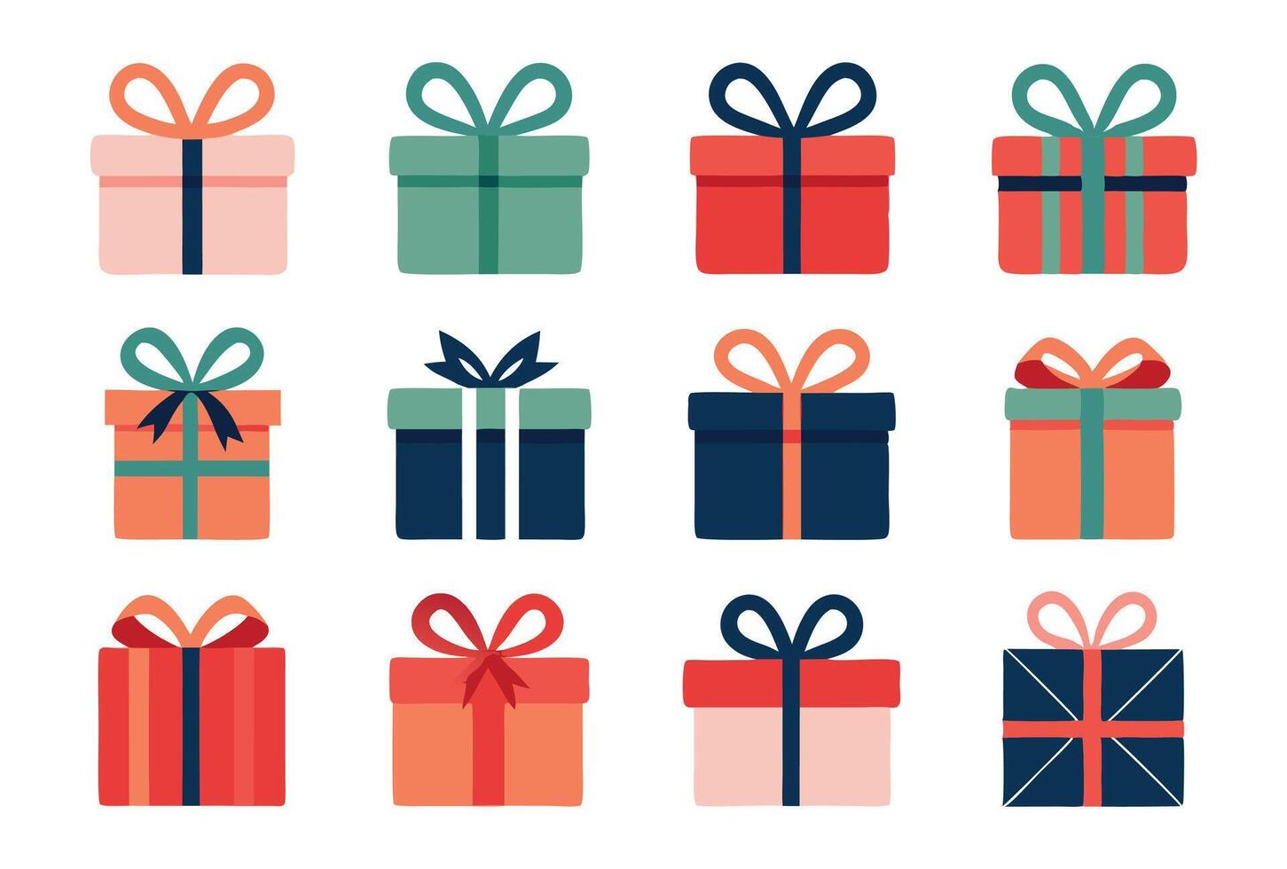 Gift boxes set vector