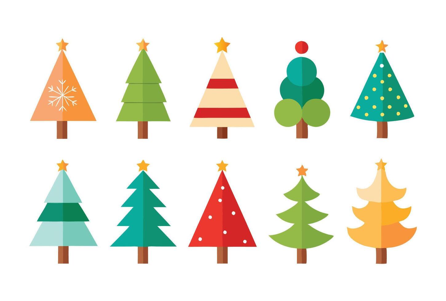 Christmas trees illustration vector