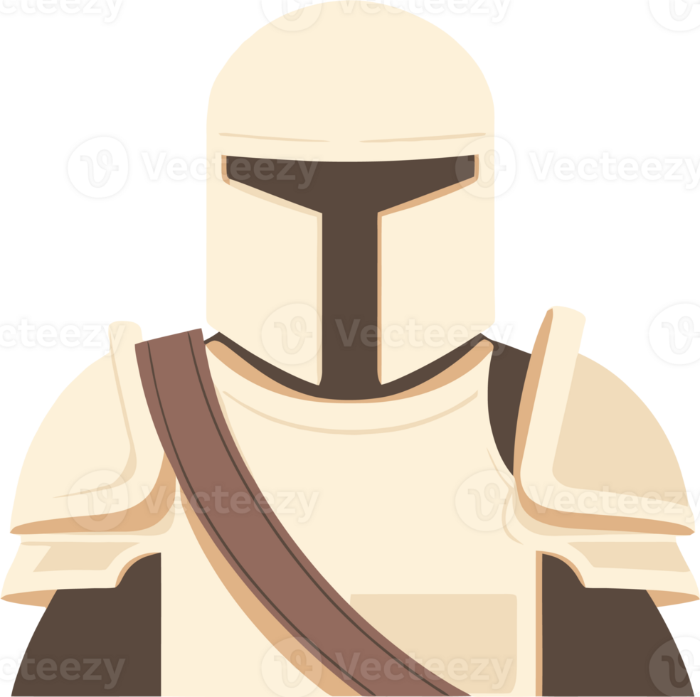 Futuristic Space Warrior in Armor png
