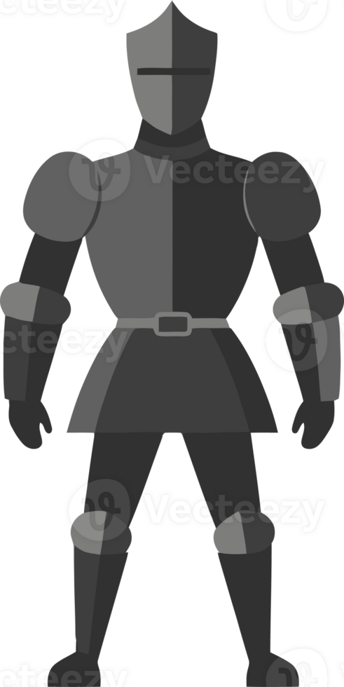 Medieval Armored Knight Illustration in Full Body Armor Suit png