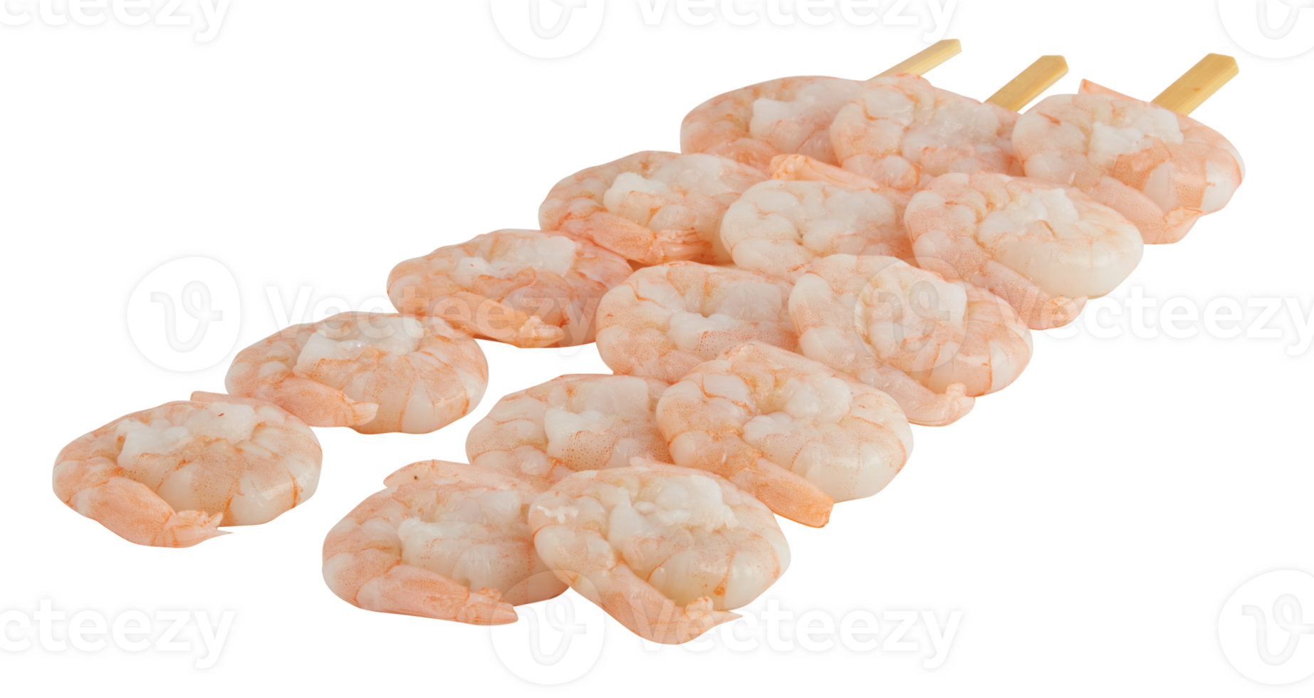 Grilled three Shrimp roll Skewers png