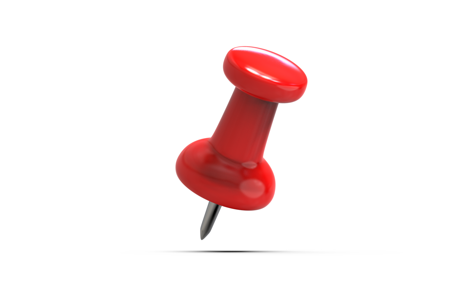 3d Render, Red Push Pin png