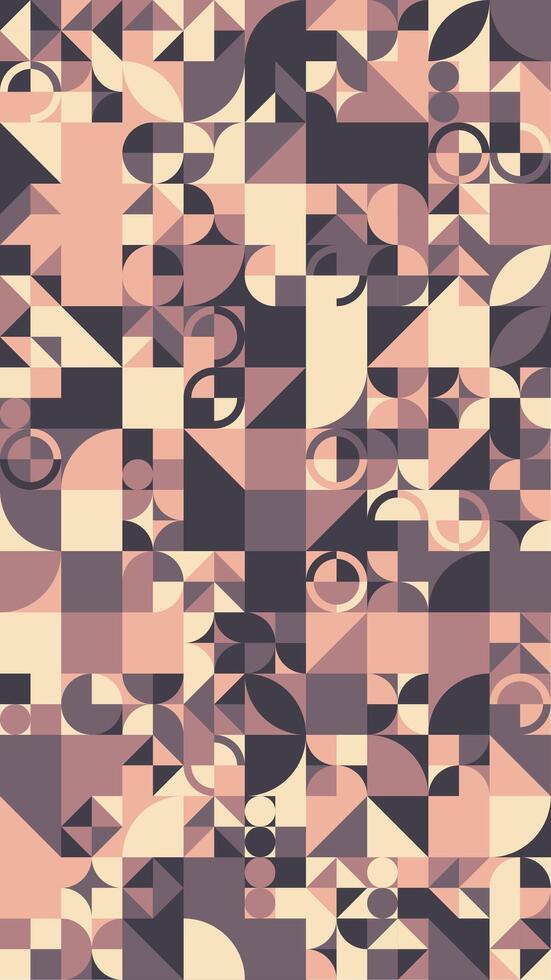 A pink and beige background with geometric shapes vector