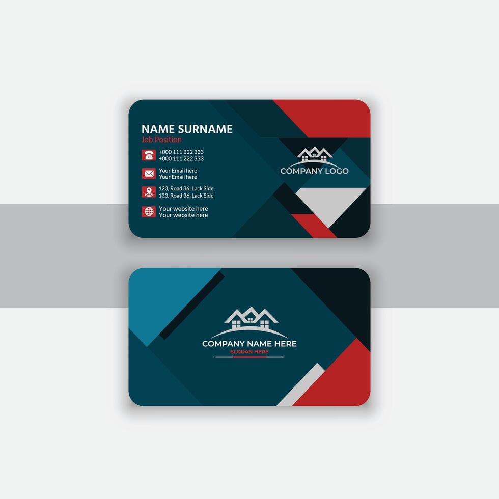 Modern creative simple clean business card or visiting card design template vector