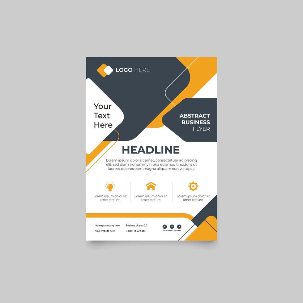 Modern business flyer design templae vector