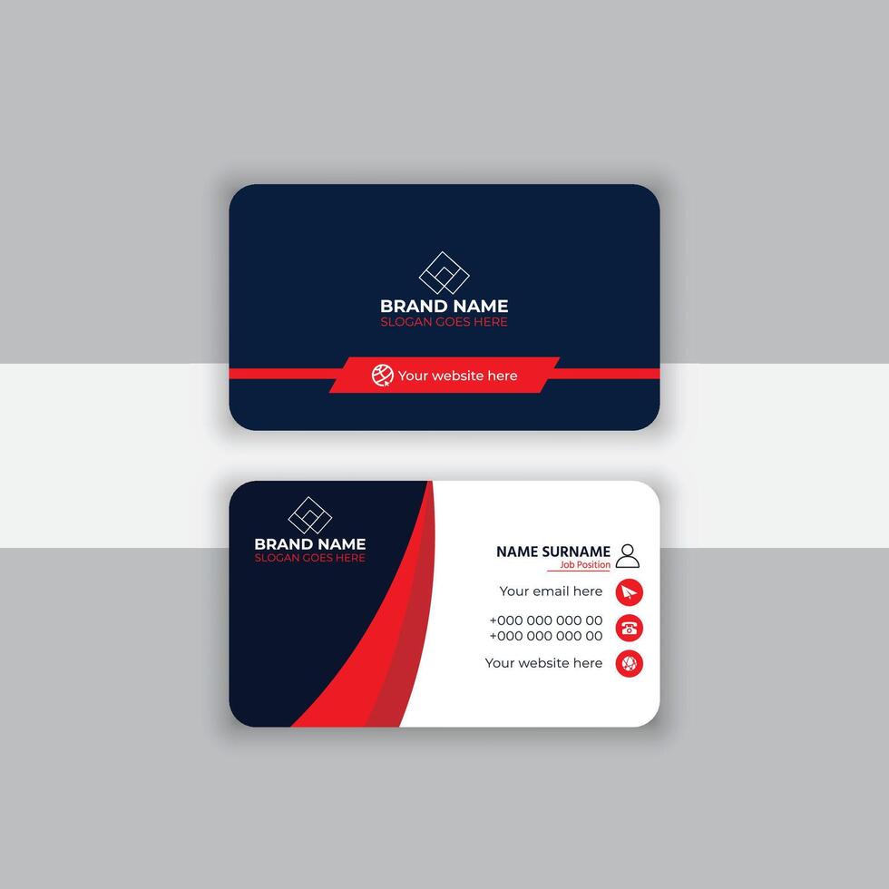 Free business card template design vector