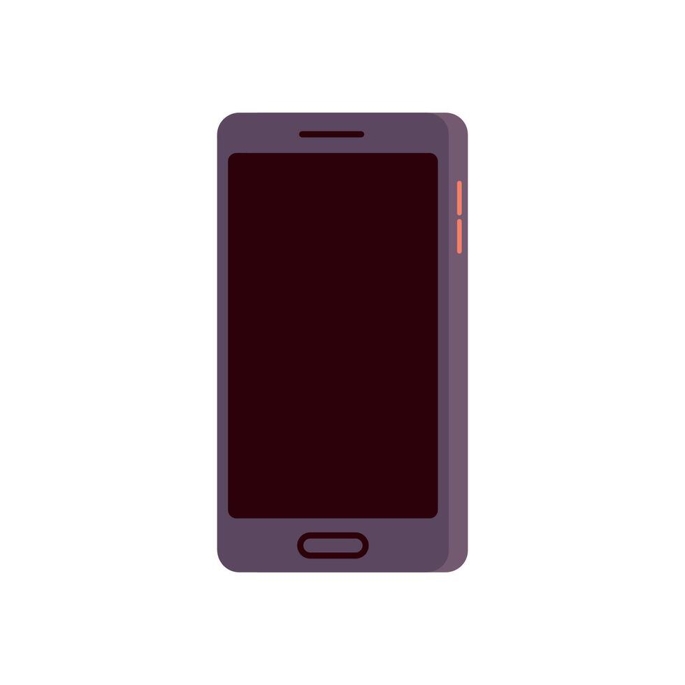 Mobile smart phone with displaying, first smartphone with single-button cell device, cell gadget, cellphone, smartphone flat illustration. vector