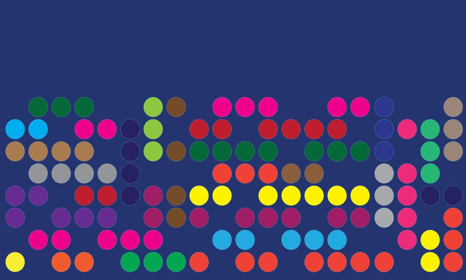 Colorful Dot Matrix on a blue background vector