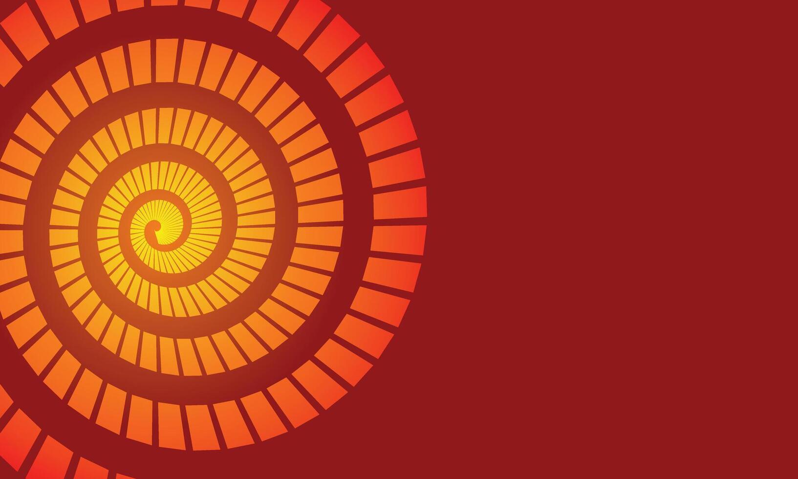 abstract swirling spiral of red and orange squares vector