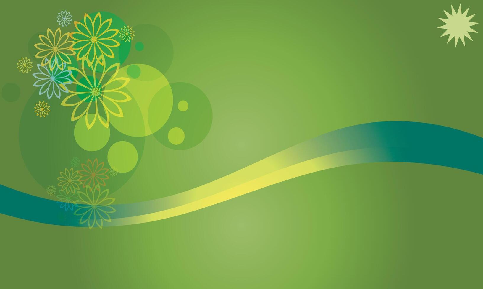 Abstract green floral background vector