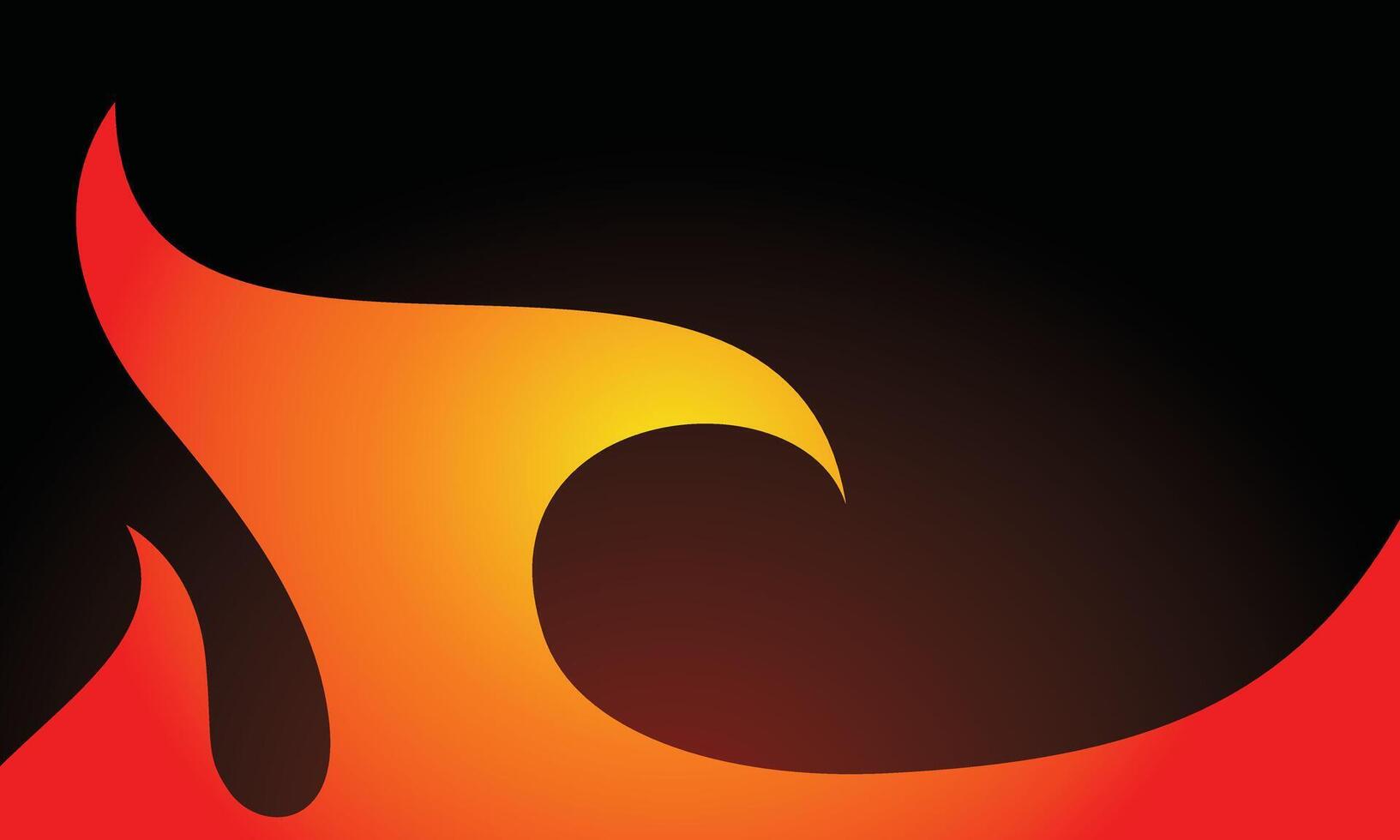Abtract fiery flame against a dark background vector