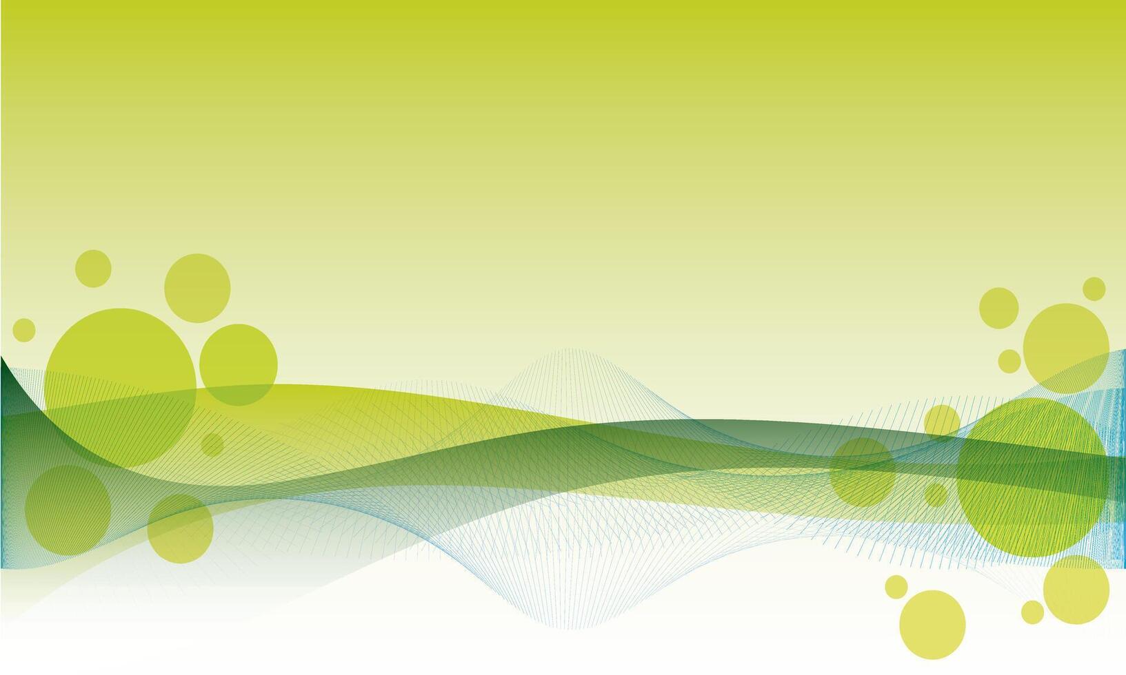 A calming and peaceful abstract green background featuring soft waves and organic bubbles. The minimalist design and fresh color palette evoke a sense of tranquility and renewal. vector
