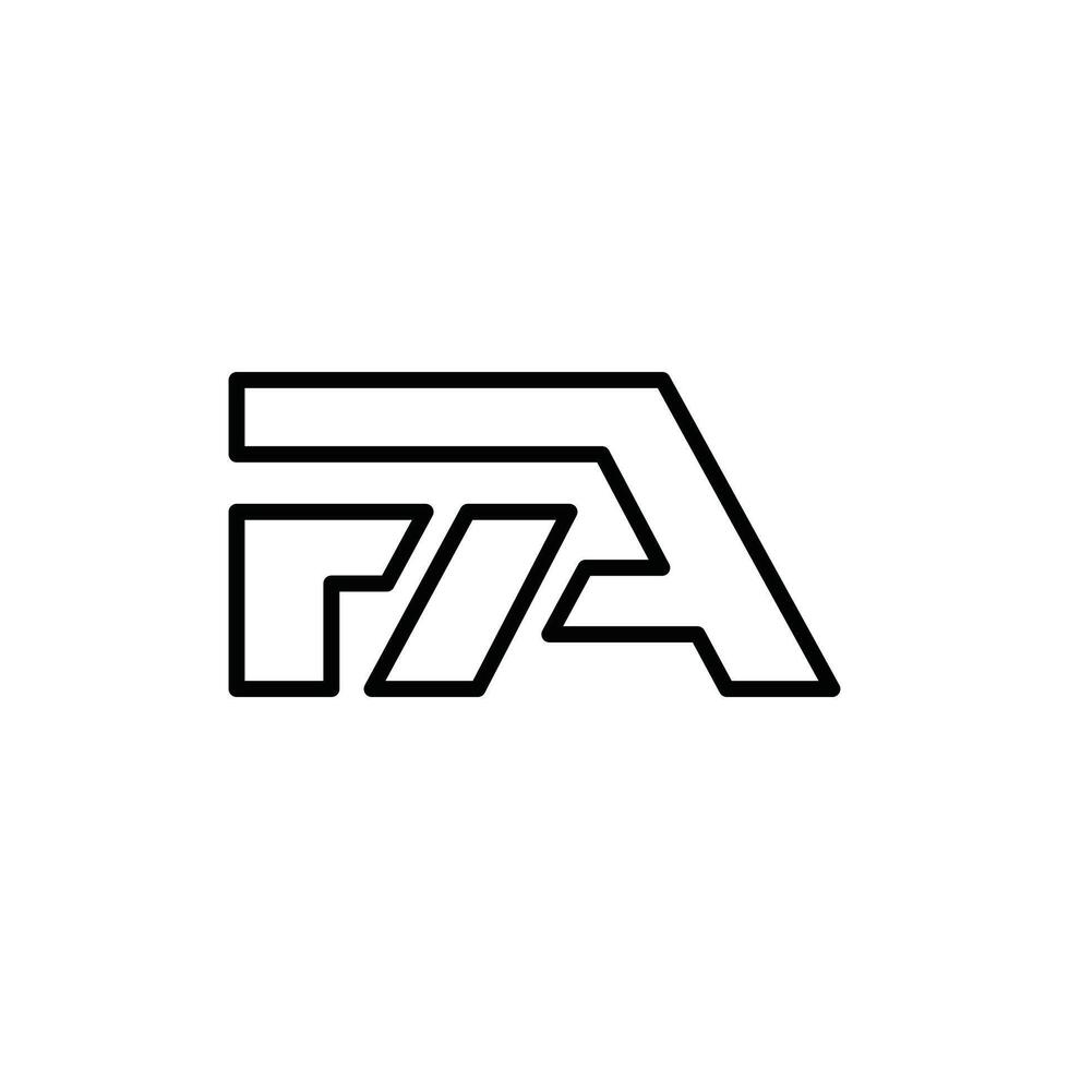 Letter FA Line Modern Minimalist Creative Design Simplicity Icon Logo vector