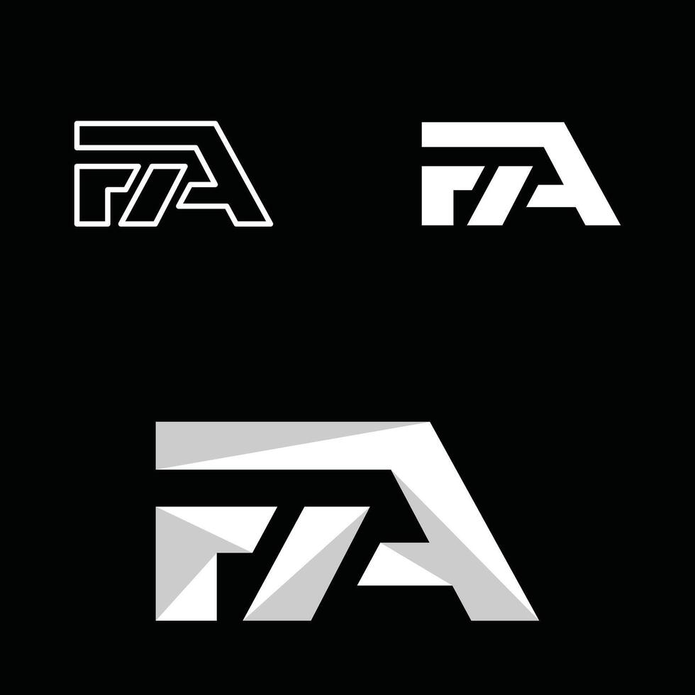 Set Collection Initial FA Modern Monogram Business Icon Creative Design Template Logo vector