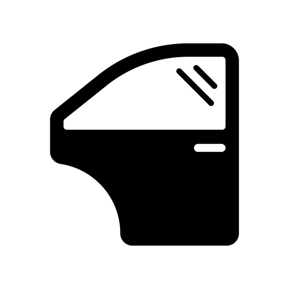 Car door icon isolated on white background. vector