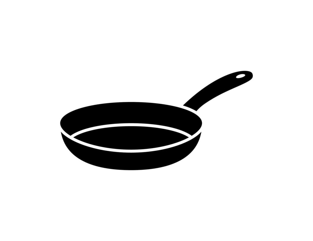 Frying pan icon isolated on white background. vector