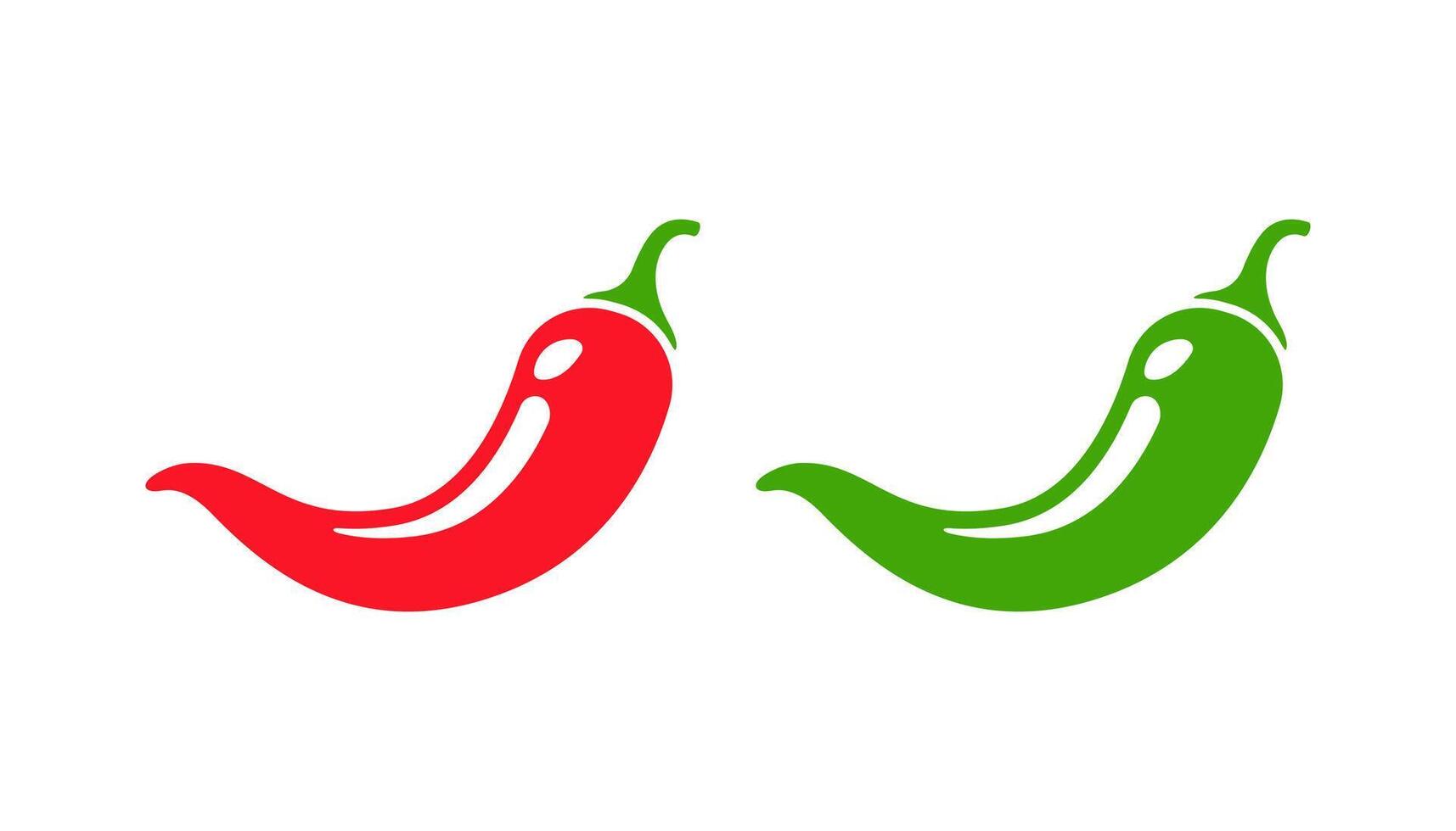 Chilli pepper isolated on white background. vector