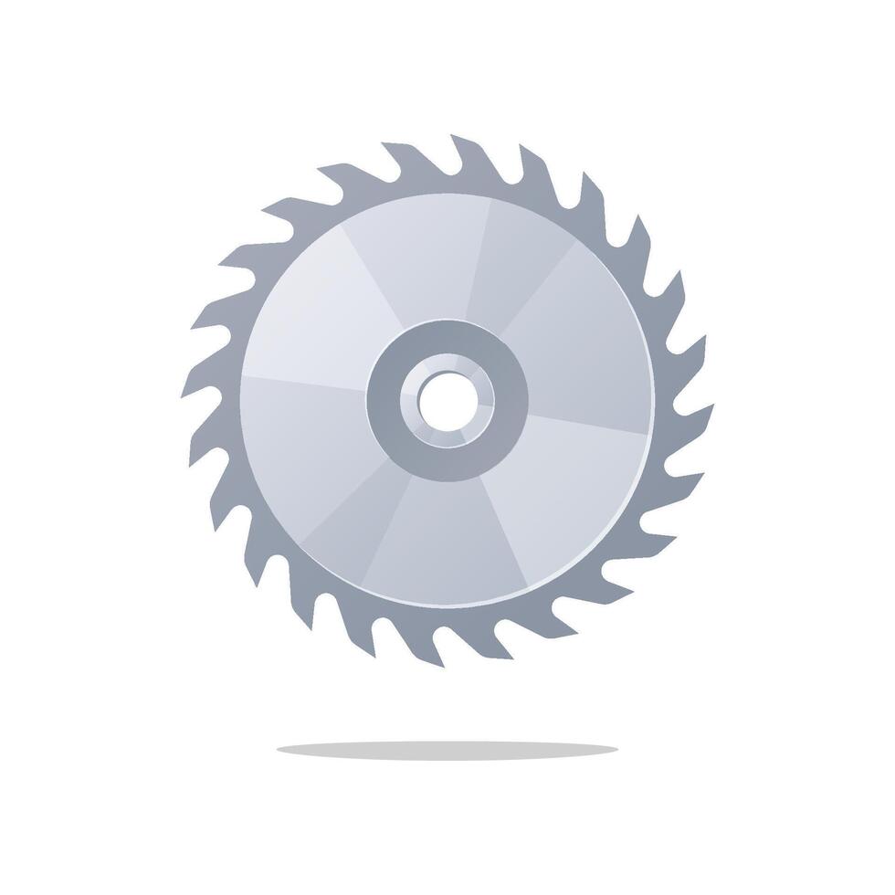 Circular saw blade isolated on white background. vector