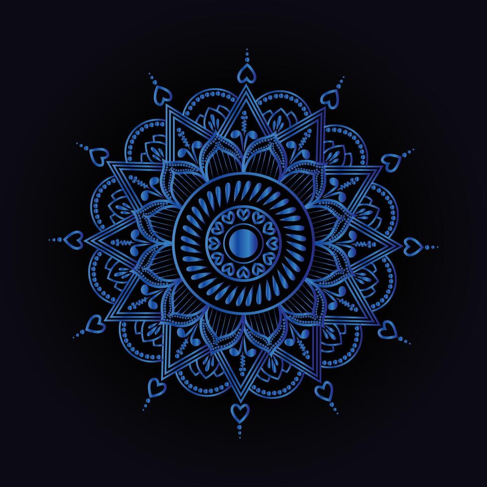 Simple Mandala Flower Art vector