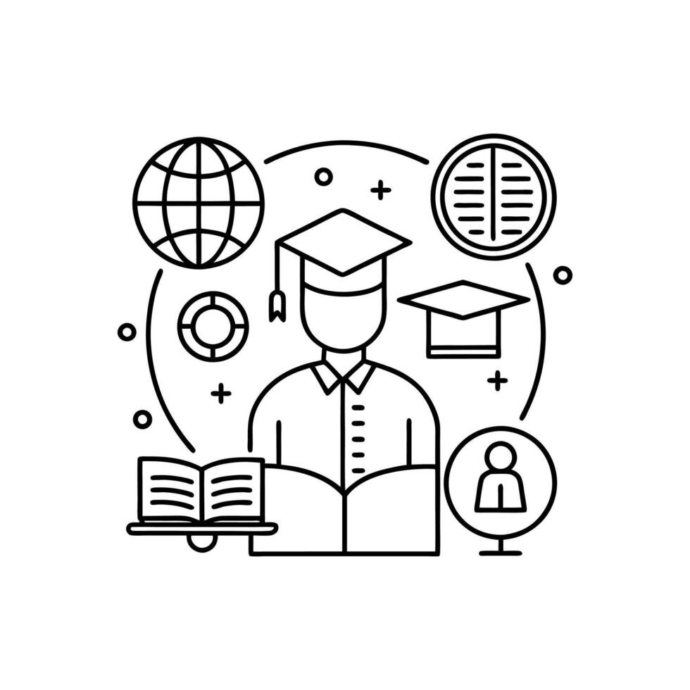 E-Learning Essentials Flat Icons for Digital Education vector