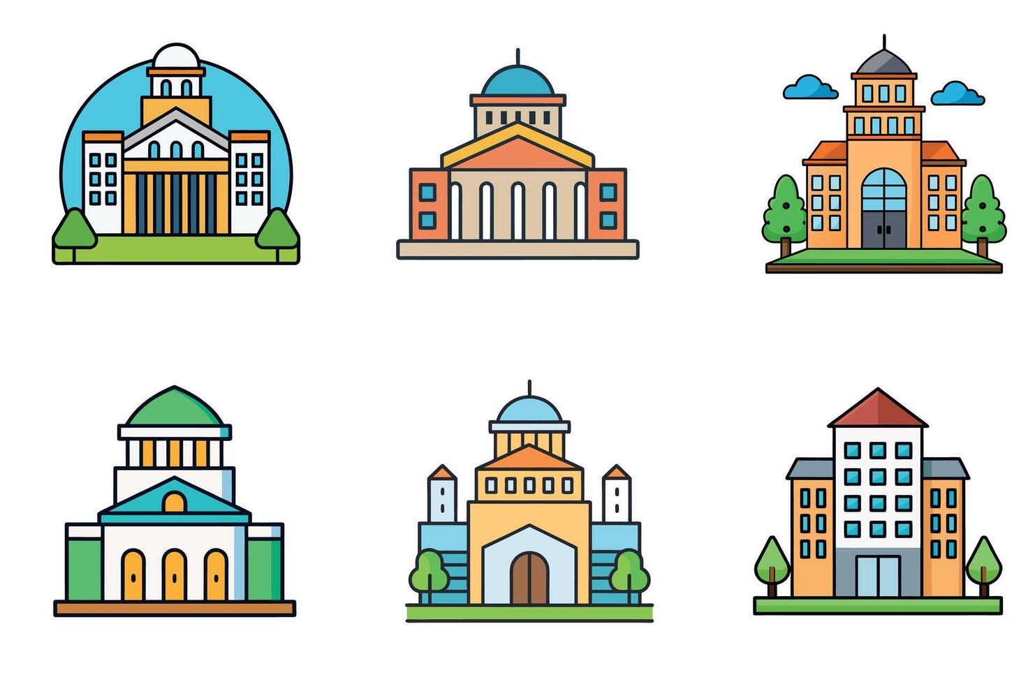 Monuments in Time A Journey Through Architecture vector