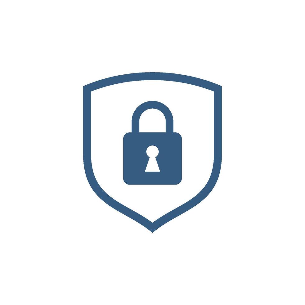 Padlock Secure Shield Icon Template vector