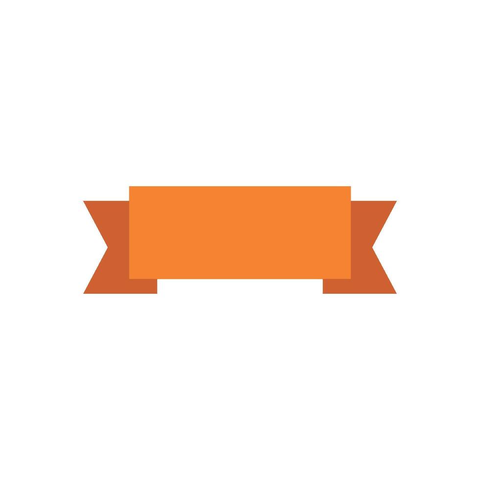 Blank Sticker Ribbons in Flat Style Template Design vector