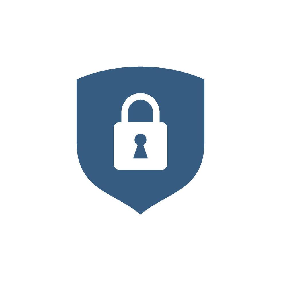 Protect Keyhole Padlock Shield Icon Template vector