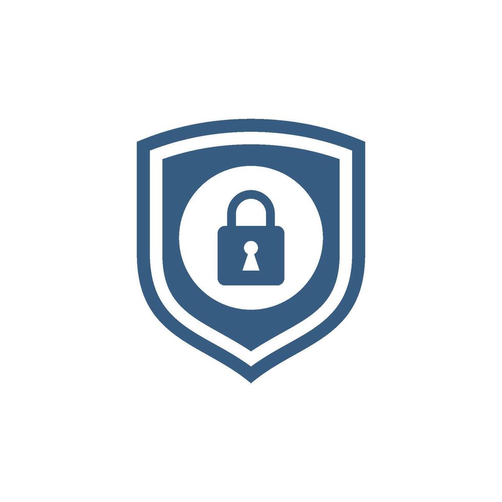 Keyhole Padlock Shield Security Icon Template vector