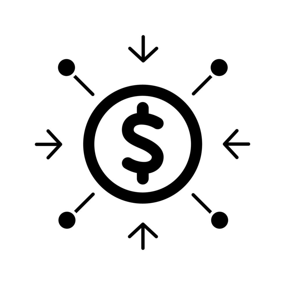 money management concept line icon. Simple element illustration. money management outline symbol design. vector