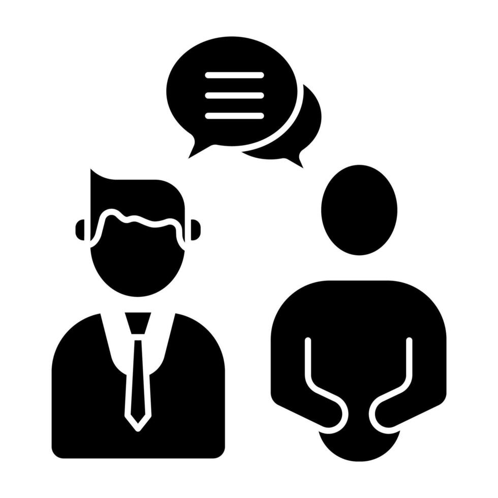 interview concept line icon. Simple element illustration. interview concept outline symbol design. vector