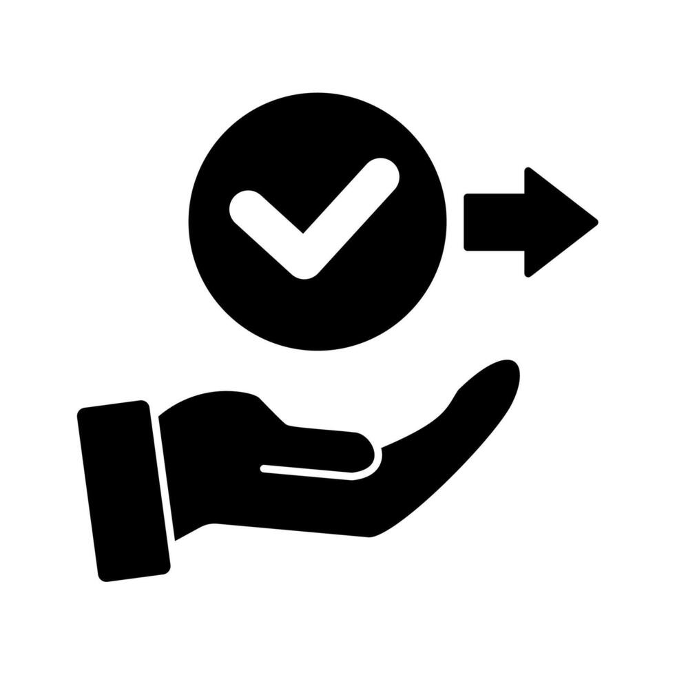 give permission concept line icon. Simple element illustration. give permission concept outline symbol design. vector