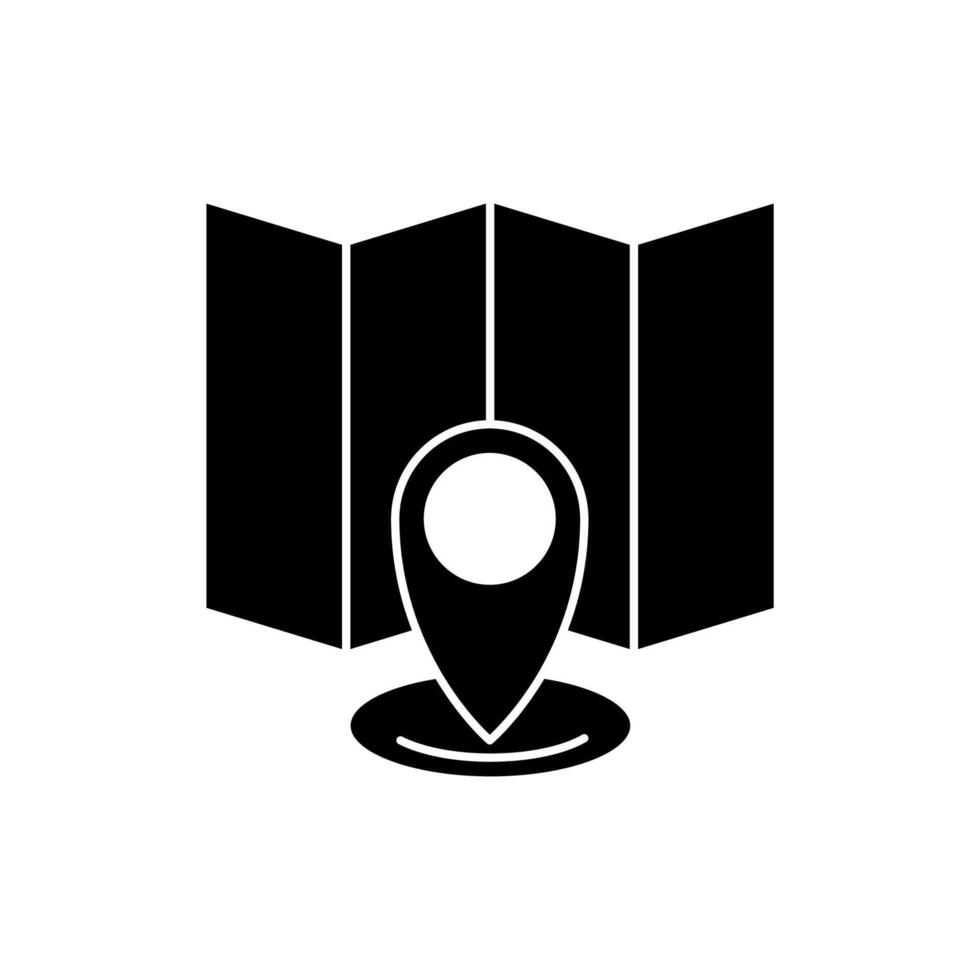 map concept line icon. Simple element illustration. map concept outline symbol design. vector