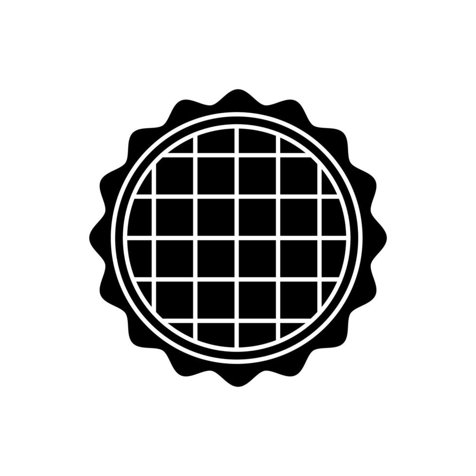 waffle concept line icon. Simple element illustration. waffle concept outline symbol design. vector