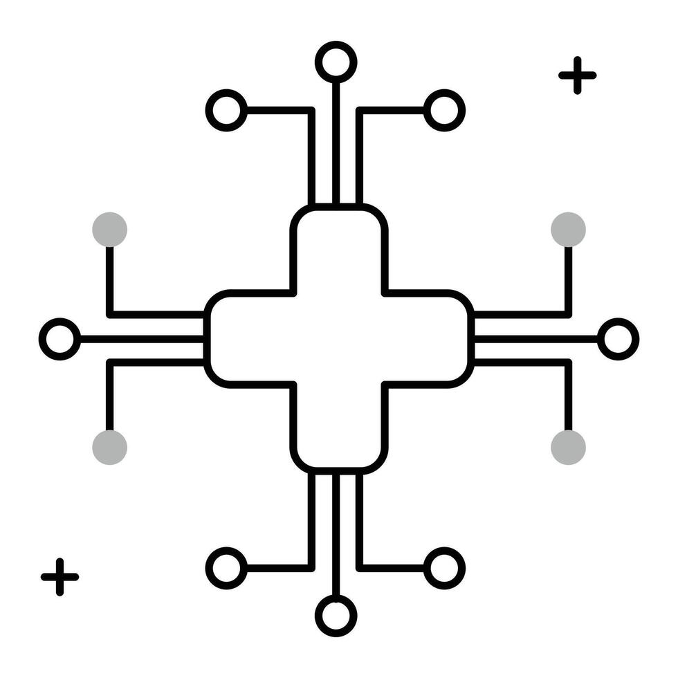 Digital Health and AI Technology Icon Design, AI technology, healthcare innovation, artificial intelligence, medical AI vector
