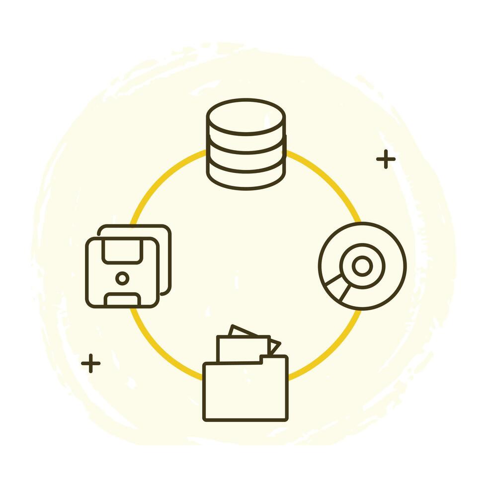 Big Data Variety Icon Design, data formats, data sets, diverse data, analytics, digital information vector