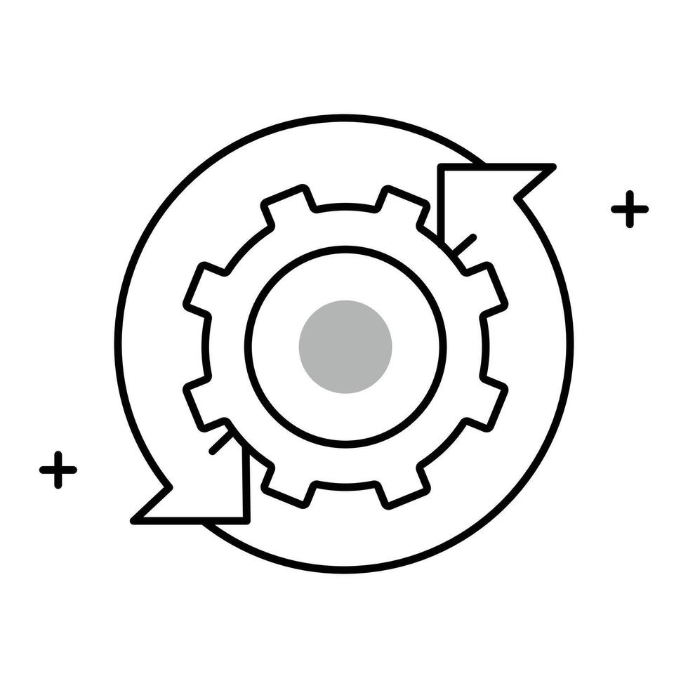 Reverse Engineering Methodology Icon Design, system breakdown, software analysis, technology, product disassembly vector