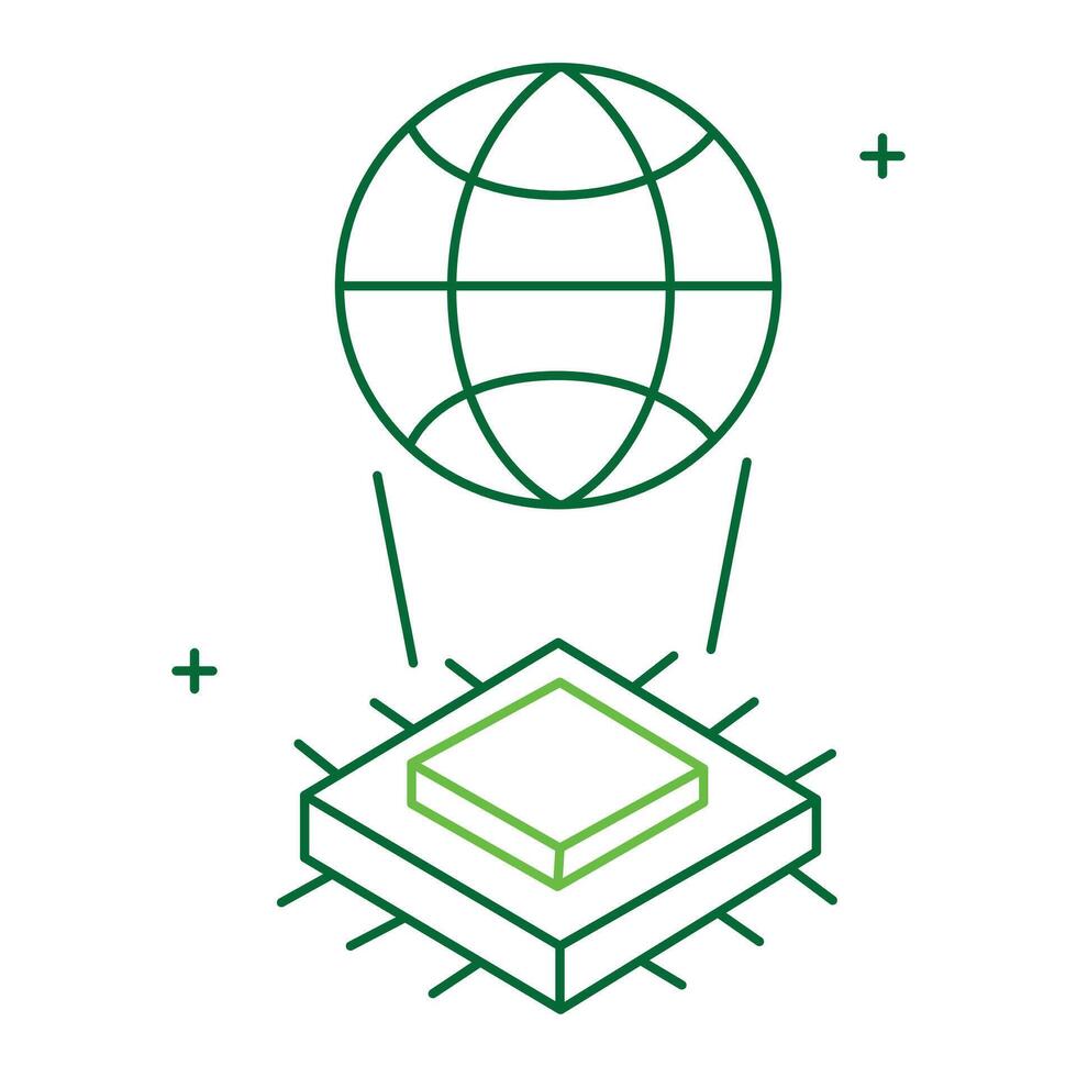 Global Digital Technology Icon Design, worldwide tech, international innovation, tech icons, digital transformation vector