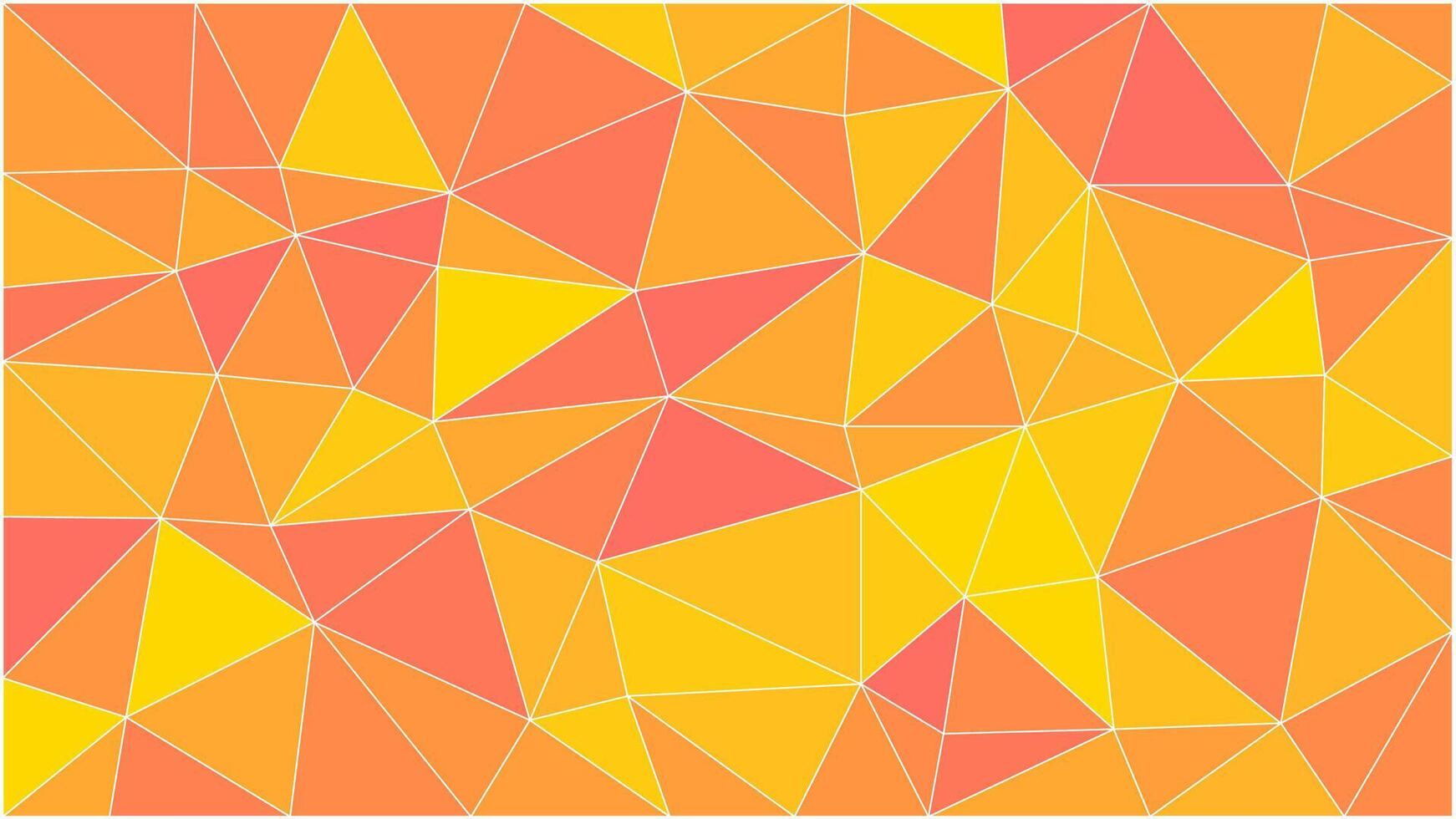 A Warm Geometric Triangular Mosaic Background in Sunset Hues vector