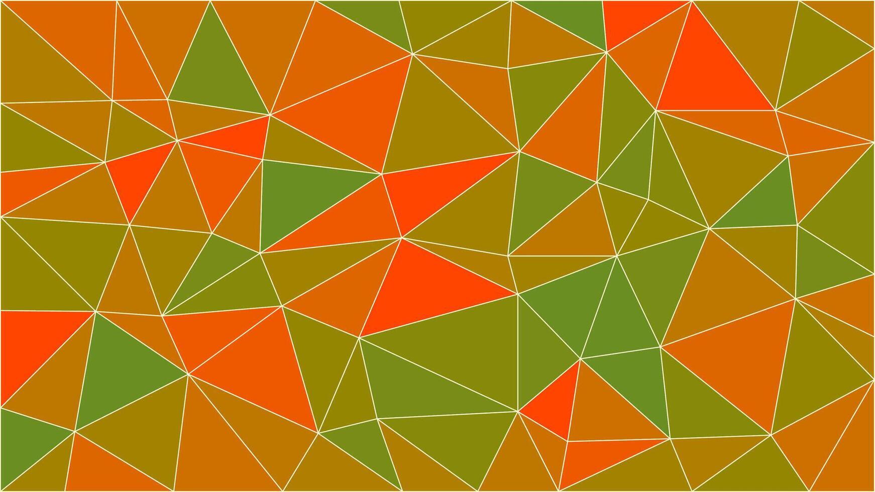An Abstract Geometric Mosaic Pattern in Orange and Green vector