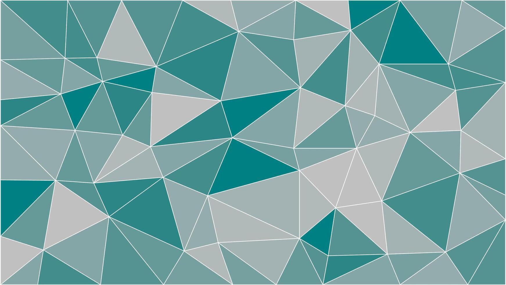 An Abstract Geometric Mosaic in Teal and Grey vector