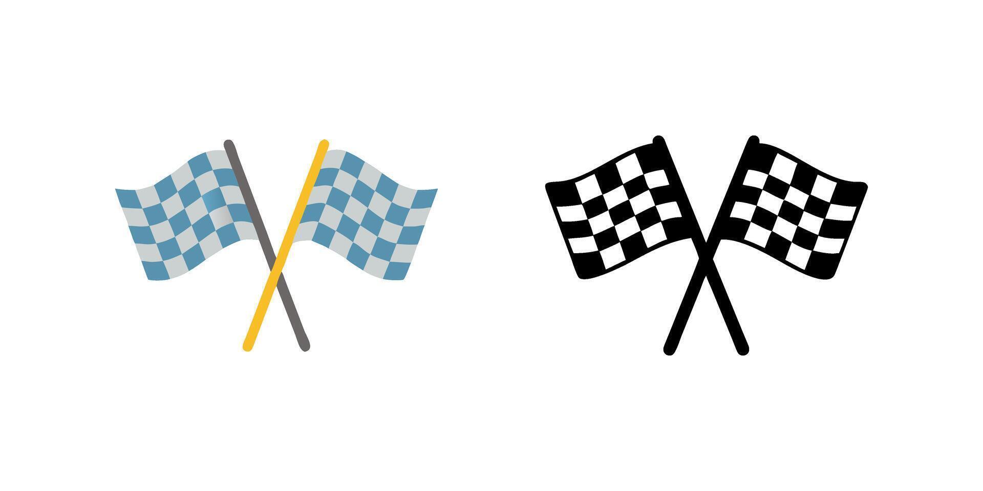 Start icon. Race flag icon. Competition sport flag line icon. Racing flag. Start finish. illustration vector