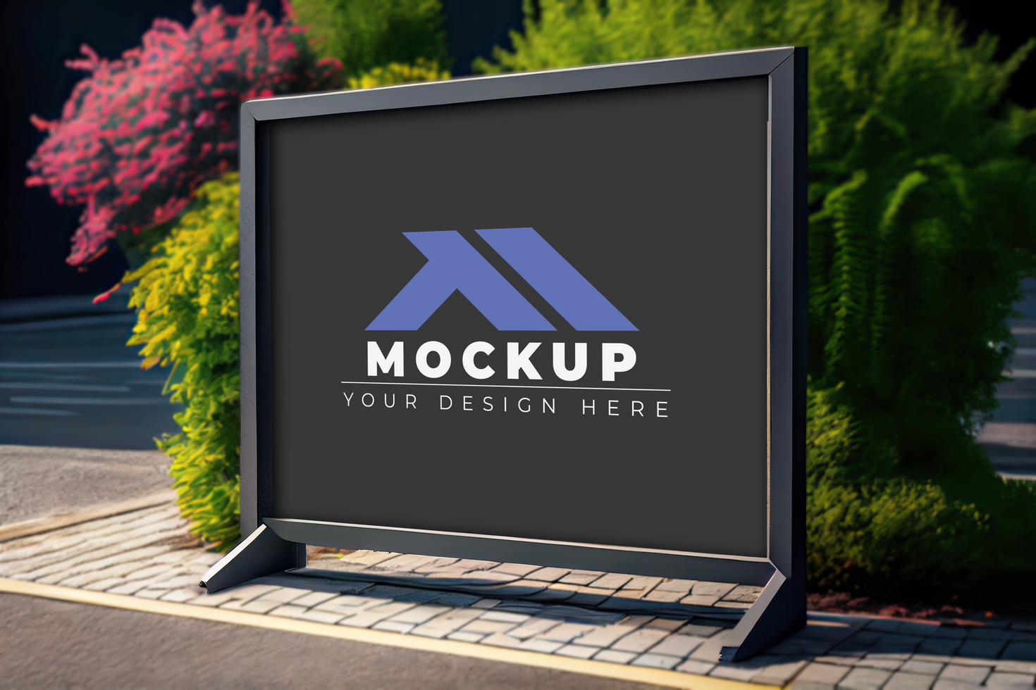 Mockup of a billboard on the street psd